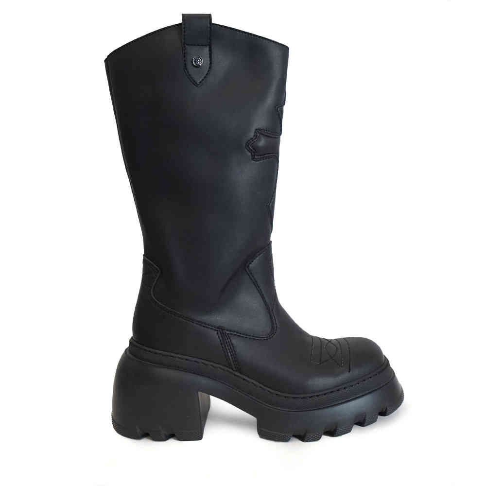 Altercore - Monroe Vegan Bottes de plate-forme - Noir